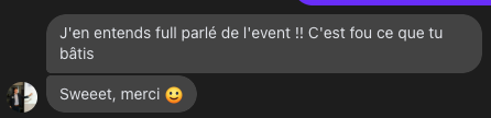 Capture de message de William Topaczewski